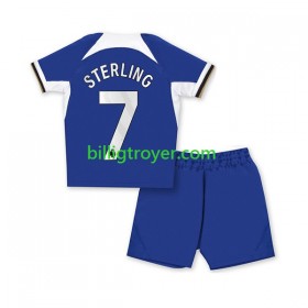 Billige Fotballdrakter Chelsea Raheem Sterling 7 Barn Hjemmedraktsett 2023/24 Kortermet